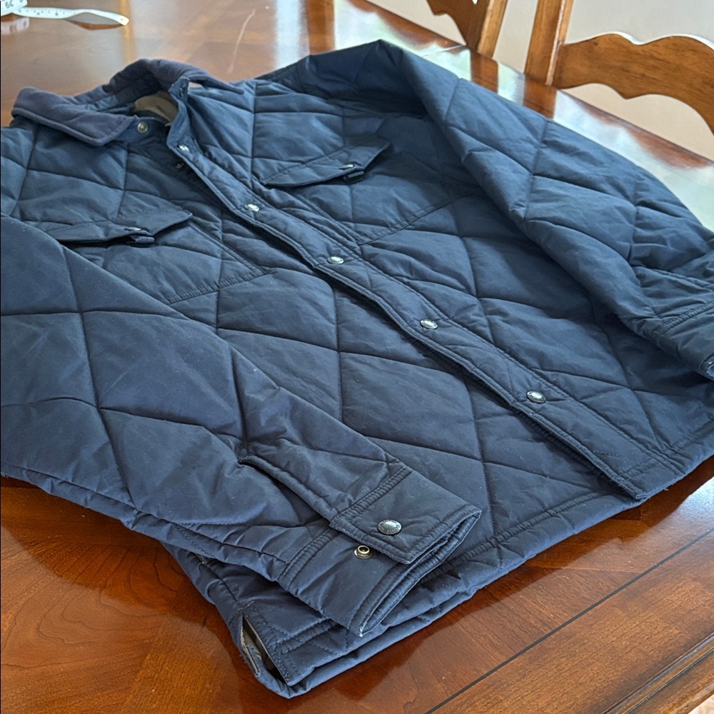 Filson Men's Navy Quilted Shirt Jacket - Picture 2 of 14